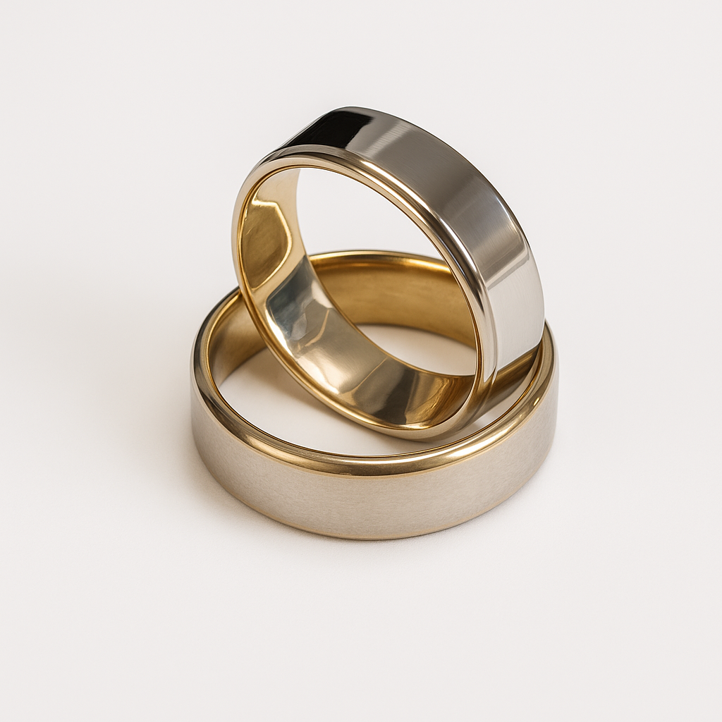 Argollas de matrimonio oro blanco y amarillo