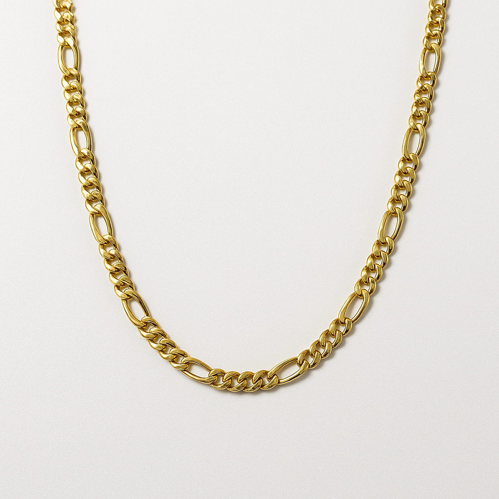 Cadena oro amarillo eslabón 3X1