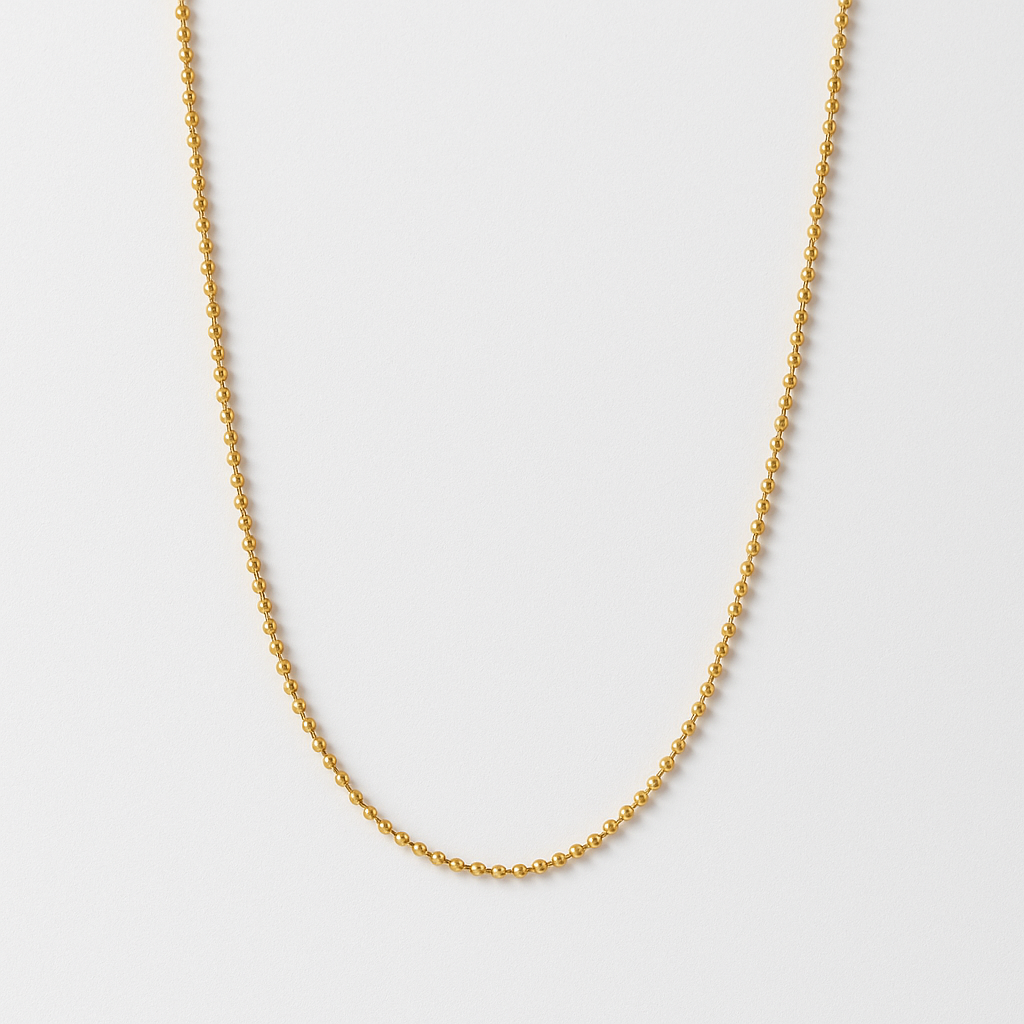 Cadena oro amarillo eslabón tipo bola