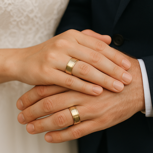 Argollas de matrimonio oro blanco y amarillo