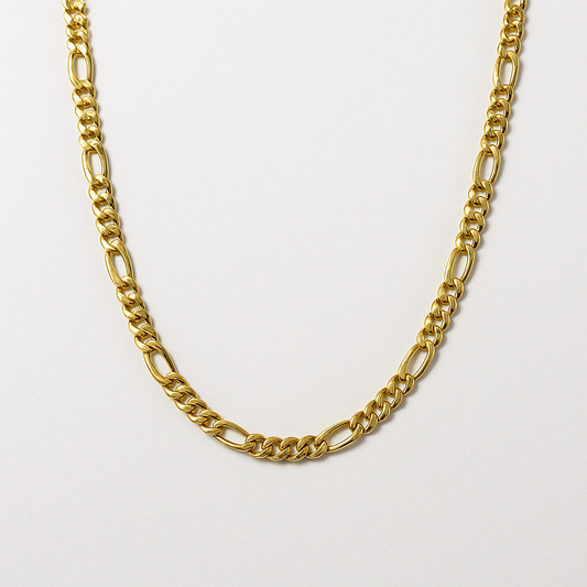 Cadena oro amarillo eslabón 3X1