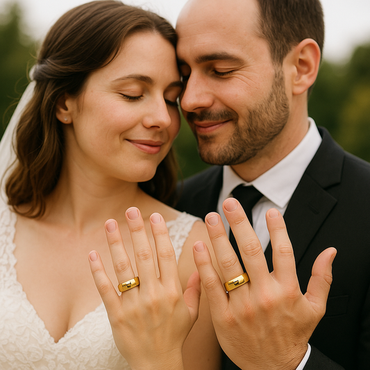 Argollas de matrimonio en oro amarillo